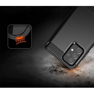 Hurtel Carbon Case Flexible Cover TPU Case for Samsung Galaxy A72 4G black (universal)