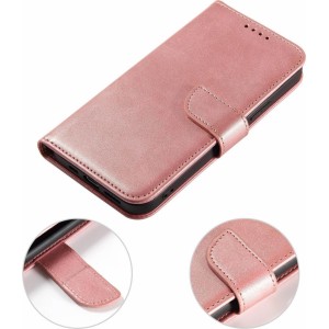 Hurtel Magnet Case for Samsung A55 with flap and wallet - pink (universal)