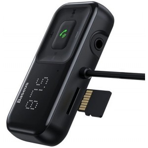 Baseus Wireless Bluetooth FM transmitter with charger Baseus S-16 (Overseas edition) - black (universal)