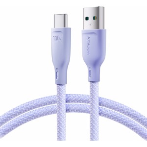 Joyroom Multi-Color Series SA34-AC6 USB-A / USB-C Cable 100W Fast Transfer 1m - Purple (universal)
