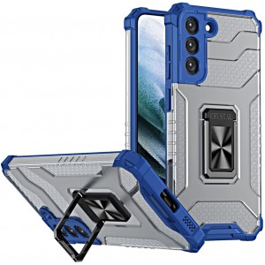 Hurtel Crystal Ring Case Kickstand Tough Rugged Cover for Samsung Galaxy S21+ 5G (S21 Plus 5G) blue (universal)