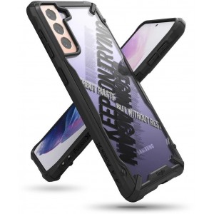 Ringke Fusion X Design durable PC Case with TPU Bumper for Samsung Galaxy S21+ 5G (S21 Plus 5G) black (Cross) (XDSG0053) (universal)