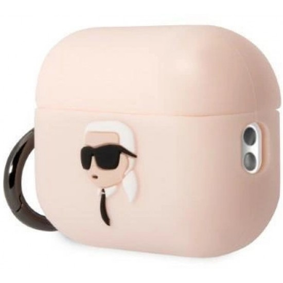 Karl Lagerfeld KLAP2RUNIKP AirPods Pro 2 cover pink/pink Silicone Karl Head 3D (universal)