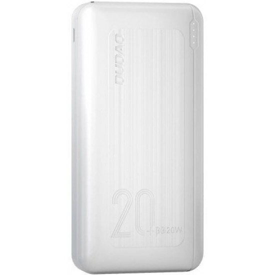 Dudao powerbank 20000 mAh Power Delivery 20 W Quick Charge 3.0 2x USB / USB Type C white (K12PQ + white) (universal)