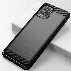 Hurtel Carbon Case Flexible Cover TPU Case for Motorola Moto G100 / Edge S black (universal)