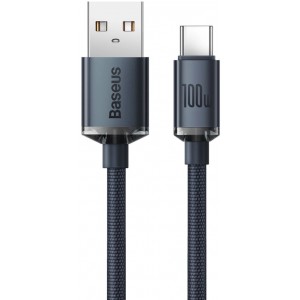 Baseus Crystal Shine Series cable USB cable for fast charging and data transfer USB Type A - USB Type C 100W 1.2m black (CAJY000401) (universal)