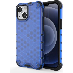 Hurtel Honeycomb Case armor cover with TPU Bumper for iPhone 13 mini blue (universal)