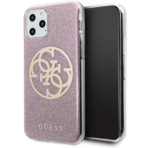 Guess GUHCN65PCUGLPI iPhone 11 Pro Max pink/pink hard case 4G Circle Glitter (universal)