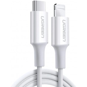 Ugreen cable USB Type C - Lightning MFI 1m 3A 18W white (10493) (universal)