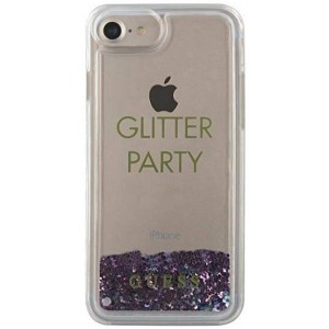 Guess GUHCP7GLUQPU iPhone 6/7/8 /SE 2020 / SE 2022 purple/purple hard case Liquid Glitter Party (universal)