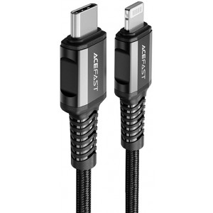 Acefast cable MFI USB Type C - Lightning 1.2m, 30W, 3A black (C1-01 black) (universal)