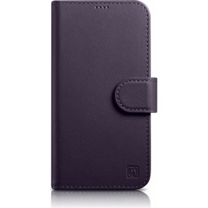 Icarer Wallet Case 2in1 Case iPhone 14 Leather Flip Cover Anti-RFID Dark Purple (WMI14220725-DP) (universal)