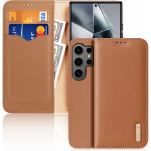 Dux Ducis Hivo case with flap and RFID blocker for Samsung Galaxy S24 Ultra - brown (universal)