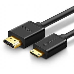 Ugreen cable HDMI - mini HDMI cable 19 pin 2.0v 4K 60Hz 30AWG 1.5m black (11167) (universal)