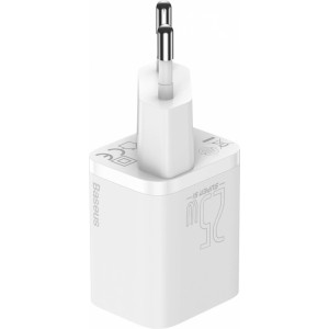 Baseus Si USB-C 25W 3A fast charger with USB-C / USB-C 1m cable - white (universal)