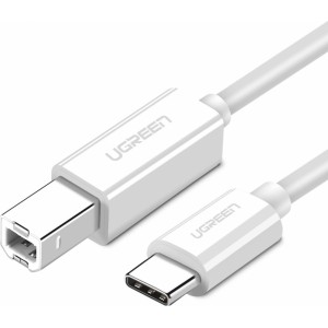 Ugreen printer cable USB-C - USB-B 480Mb/s 1m white (US241) (universal)
