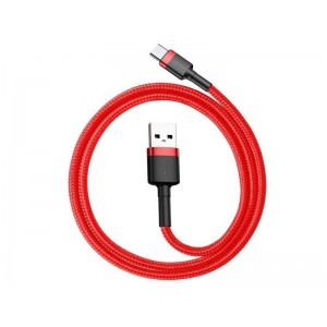 Baseus Cable Cafule USB-C Type C 2A 3m Red-black