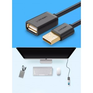 Ugreen cable USB (female) - USB (male) adapter cable 2m black (10316)