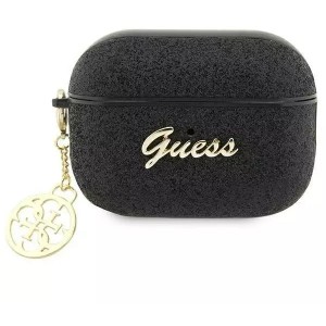 Guess GUAP2GLGSHK earphone protective case for Apple AirPods Pro 2 cover black/black Glitter Flake 4G Charm