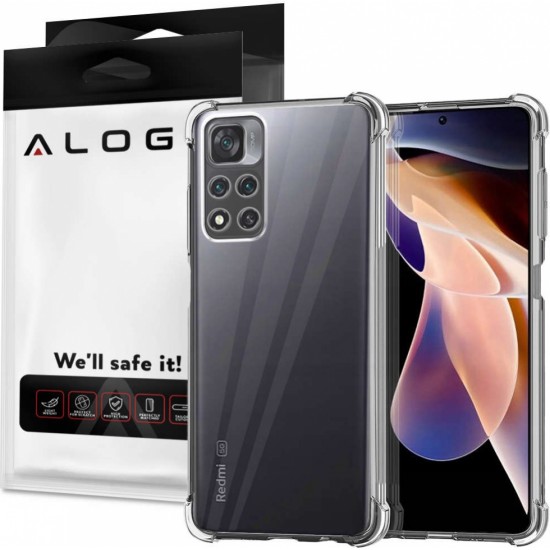 Alogy ShockProof Alogy Silicone Armor Case for Xiaomi Redmi Note 11 Transparent