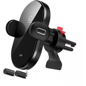 Usams US-CD132 15W Automatic induction car phone holder for vents. CD132ZJ01 black/black