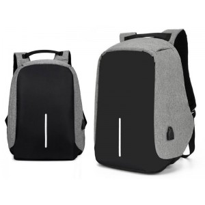 Alogy anti-theft sports laptop backpack with USB port Grey-black
