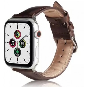 Producenttymczasowy Beline Leather smartwatch strap for Apple Watch 42/44/45/49mm brown/brown