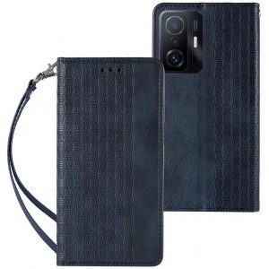 4Kom.pl Magnet Strap Case Case for Xiaomi Redmi Note 11 Pro Cover Wallet Mini Lanyard Pendant Blue