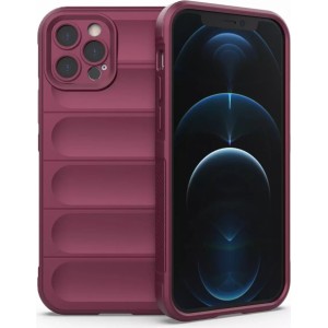 4Kom.pl Magic Shield Case for iPhone 12 Pro flexible armored burgundy cover