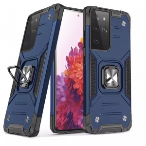 Wozinsky Ring Armor armored hybrid case cover magnetic holder Samsung Galaxy S22 Ultra blue