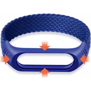 Alogy Solo Loop nylon strap for Xiaomi Mi Band 5/ 6/ 6 NFC Blue