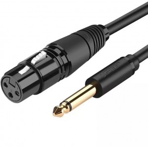 Ugreen audio cable microphone cable for XLR microphone (female) - 6.35 mm jack (male) 3 m (AV131)