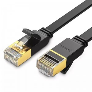 Ugreen Flat cable UGREEN Ethernet patch cord RJ45 Cat 7 STP LAN 10 Gbps 10 m black (NW106 11265)