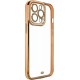 4Kom.pl Fashion Case for Samsung Galaxy A12 5G gel cover with gold frame gold