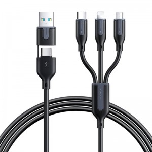 Joyroom USB cable Joyroom  S-2T3018A15 5in1 USB-C / Lightning / 3.5A /1.2m  (black)