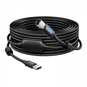 Vention USB 2.0 A līdz B kabelis Vention COQBJ 8m Melns PVC