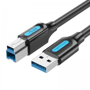 Vention USB 3.0 A to B cable Vention COOBF 1m Black PVC