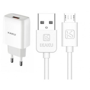 Ikaku Kaku KSC-396 Smart USB Socket 2.4A Зарядное устройство + кабель microUSB 1 м