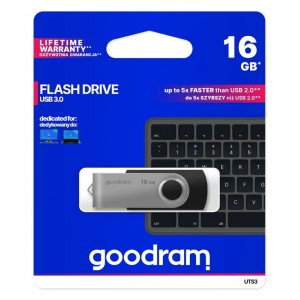 Goodram UTS3 zibatmiņas disks Twister USB 3.0 16 GB melns