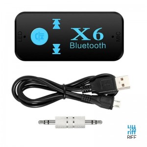 Riff BT-X6 Car FM Bluetooth Трансмиттер с 3.5mm Audio соединением + Микрофон + Micro SD Черный