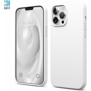 Riff Тонкий & Мягкий силиконовый чехол-крышка с мягкой подкладкой для iPhone 13 White