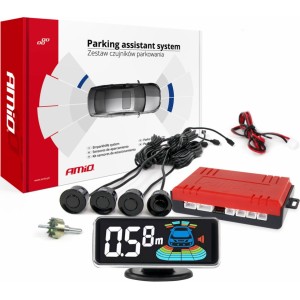 Amio Parking assistant system LED-GRAF 3D 4 sensor black
