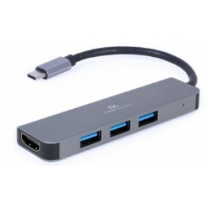 Gembird USB Type-C 2in1 Multi-port Adapters (Hub + HDMI) Hubs