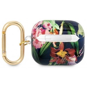 Guess GUA3HHFLB AirPods 3 cover blue/blue Flower Strap Collection (universal)
