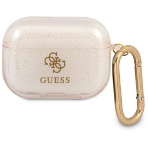 Guess GUAPUCG4GD AirPods Pro cover gold/gold Glitter Collection (universal)