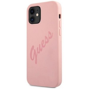 Guess GUHCP12SLSVSPI iPhone 12 mini 5.4" pink/pink hardcase Script Vintage (universal)