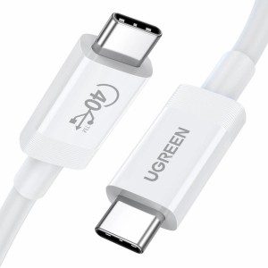 Ugreen cable USB4 40Gb/s USB-C - USB-C PD 100W 0.8m white (US506) (universal)
