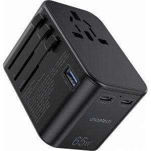 Choetech gaN 2 x USB Type C / USB 65W Power Delivery Fast Charger Black (PD5009-BK) (universal)