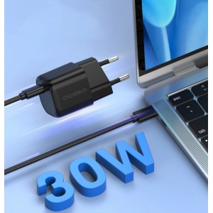 Choetech GaN USB charger Type C PD 30W black (PD5007) (universal)