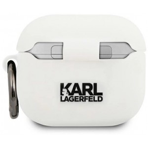 Karl Lagerfeld KLACA3SILCHWH AirPods 3 cover biały/white Silicone Choupette (universal)